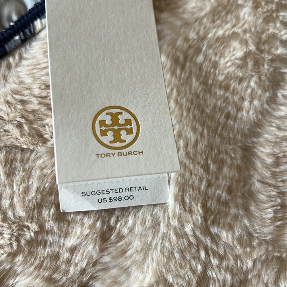 TORY BURCH Gingham Navy Hipster Bikini Bottoms